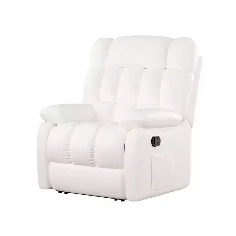 Poltrona Reclinabile Ergonomica MAYEERTY 110-160x, Reclinazione Regolabile, Poggiapiedi, Tasca Laterale, per Soggiorno, Beige