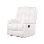 Poltrona Reclinabile Ergonomica MAYEERTY 110-160x, Reclinazione Regolabile, Poggiapiedi, Tasca Laterale, per Soggiorno, Beige