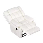 Poltrona Reclinabile Ergonomica MAYEERTY 110-160x, Reclinazione Regolabile, Poggiapiedi, Tasca Laterale, per Soggiorno, Beige