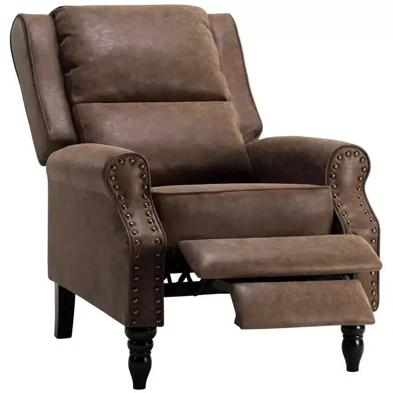 Poltrona reclinabile MAYEERTY Coffee in similpelle con schienale, design ergonomico per soggiorno, camera da letto, camper