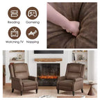 Poltrona reclinabile MAYEERTY Coffee in similpelle con schienale, design ergonomico per soggiorno, camera da letto, camper