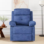 MAYEERTY Poltrona Reclinabile Girevole Basculante Piccola Blu, Design Salvaspazio per Donne, Adatta a Camera da Letto e Soggiorno