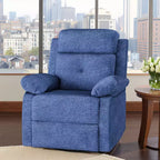 MAYEERTY Poltrona Reclinabile Girevole Basculante Piccola Blu, Design Salvaspazio per Donne, Adatta a Camera da Letto e Soggiorno