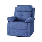 MAYEERTY Poltrona Reclinabile Girevole Basculante Piccola Blu, Design Salvaspazio per Donne, Adatta a Camera da Letto e Soggiorno
