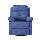 MAYEERTY Poltrona Reclinabile Girevole Basculante Piccola Blu, Design Salvaspazio per Donne, Adatta a Camera da Letto e Soggiorno