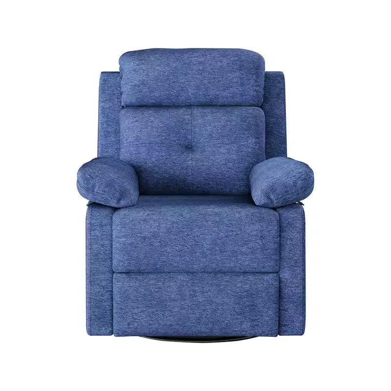 MAYEERTY Poltrona Reclinabile Girevole Basculante Piccola Blu, Design Salvaspazio per Donne, Adatta a Camera da Letto e Soggiorno