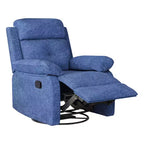 MAYEERTY Poltrona Reclinabile Girevole Basculante Piccola Blu, Design Salvaspazio per Donne, Adatta a Camera da Letto e Soggiorno
