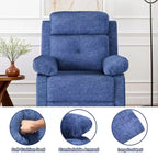MAYEERTY Poltrona Reclinabile Girevole Basculante Piccola Blu, Design Salvaspazio per Donne, Adatta a Camera da Letto e Soggiorno