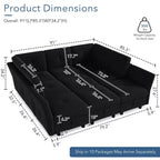 GustoWave Divano componibile a 9 posti, divano Cloud con seduta profonda e chaise longue reversibile, divano a L in ciniglia con contenitore