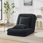 Cuccia Umana per Adulti, Comodo Divano Letto Relax con 2 Cuscini e 5 Posizioni Regolabili, Poltrona Lounge Rivestita in Ciniglia per Soggiorno Camera da Letto
