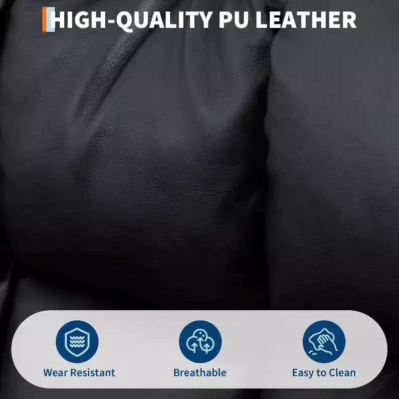 Sedia da Ufficio, Materiale PU, Poggiatesta e Supporto Lombare Regolabili, Braccioli Reversibili - per Ufficio Domestico, Studio o Luogo di Lavoro