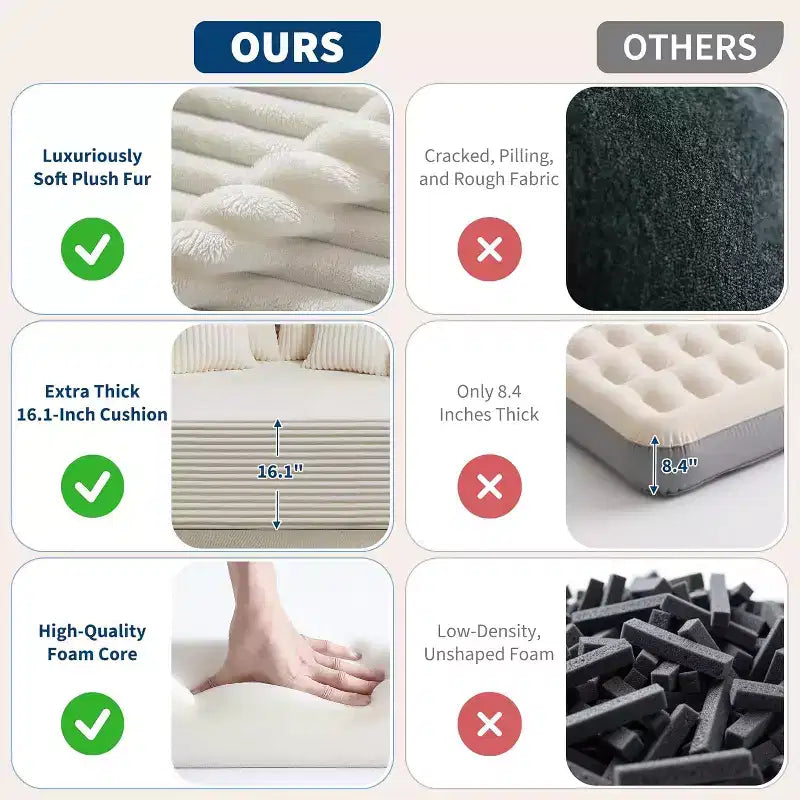 Poltrona a 2 Posti in Velluto a Coste con Cuscini, Cloud Lounger per Soggiorno e Camera da Letto, Divano Letto Pieghevole Senza Montaggio, Design Compatto Salvaspazio