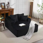 Poltrona a 2 Posti in Velluto a Coste con Cuscini, Cloud Lounger per Soggiorno e Camera da Letto, Divano Letto Pieghevole Senza Montaggio, Design Compatto Salvaspazio