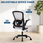Sedia da ufficio ergonomica premium in rete grigio chiaro - Altezza regolabile, braccioli ribaltabili e supporto lombare - Comoda seduta girevole per casa, gaming e lavoro