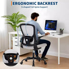 Sedia da ufficio ergonomica premium in rete grigio chiaro - Altezza regolabile, braccioli ribaltabili e supporto lombare - Comoda seduta girevole per casa, gaming e lavoro