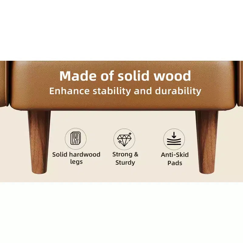 Tree City - Poltrona accentuata quadrata trapuntata in similpelle da 32'' - Sedia moderna per soggiorno, camera da letto, ufficio e piccoli spazi