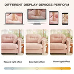 Divano Sezionale Cloud in ciniglia - Gommapiuma Trapuntata ad Alta Densità, Braccioli Ergonomici, Perfetto per la Camera da Letto o il Soggiorno di Piccole Dimensioni