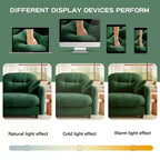 Divano componibile Cloud a 3 posti in ciniglia, in schiuma ad alta densità con bottoni, braccioli ergonomici, base in legno massello per camera da letto/salotto