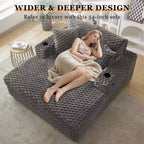 Sedia Chaise Lounge da Interno, Poltrona Imbottita Accogliente per la Lettura con Cuscini, Comoda e Grande Poltrona Letto Moderna Divano Letto per Soggiorno Camera da Letto