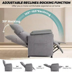 Poltrona Reclinabile Elettrica con Massaggio e Riscaldamento, Poltrona Reclinabile Singola Regolabile, Poltrona per Home Theater per Soggiorno/Ufficio