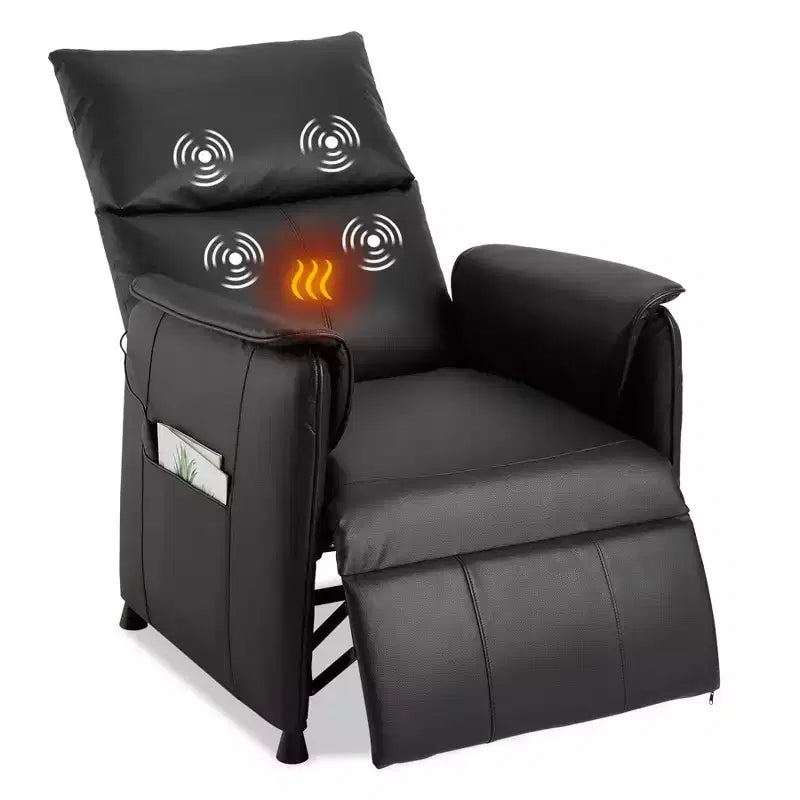 Poltrona Reclinabile Elettrica con Massaggio e Riscaldamento, Poltrona Reclinabile Singola Regolabile, Poltrona per Home Theater per Soggiorno/Ufficio