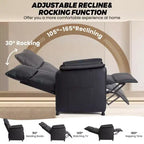Poltrona Reclinabile Elettrica con Massaggio e Riscaldamento, Poltrona Reclinabile Singola Regolabile, Poltrona per Home Theater per Soggiorno/Ufficio