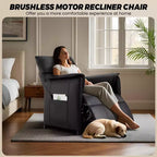 Elertric Recliner Chair with Massage and Heat, Adjustable Single Recliners Sofa Home Theater Seating Armchair for Living Room/Office