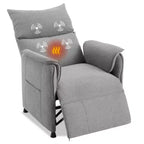 Poltrona Reclinabile Elettrica con Massaggio e Riscaldamento, Poltrona Reclinabile Singola Regolabile, Poltrona per Home Theater per Soggiorno/Ufficio