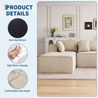 Divano componibile per soggiorno, Divano componibile Cloud con seduta profonda, Divano componibile a L da 271 cm con chaise longue, Divani imbottiti