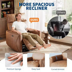 Poltrona Reclinabile Elettrica, Poltrona Girevole con Funzione Dondolo per Adulti, Poltrona Reclinabile in Tessuto Imbottito con Funzione Girevole e Dondolo con Porte USB