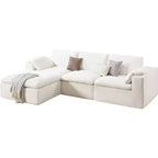 Divano Sezionale AMERLIFE Cloud Couch, Modulare Oversize con Chaise Longue Profonda 83.5, Design Senza Montaggio per Soggiorno, Ciniglia