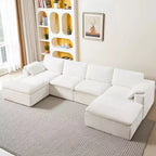 Divano Sezionale AMERLIFE Cloud Couch, Modulare Oversize con Chaise Longue Profonda 83.5, Design Senza Montaggio per Soggiorno, Ciniglia