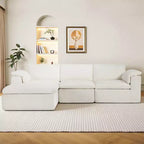 Divano Sezionale AMERLIFE Cloud Couch, Modulare Oversize con Chaise Longue Profonda 83.5, Design Senza Montaggio per Soggiorno, Ciniglia