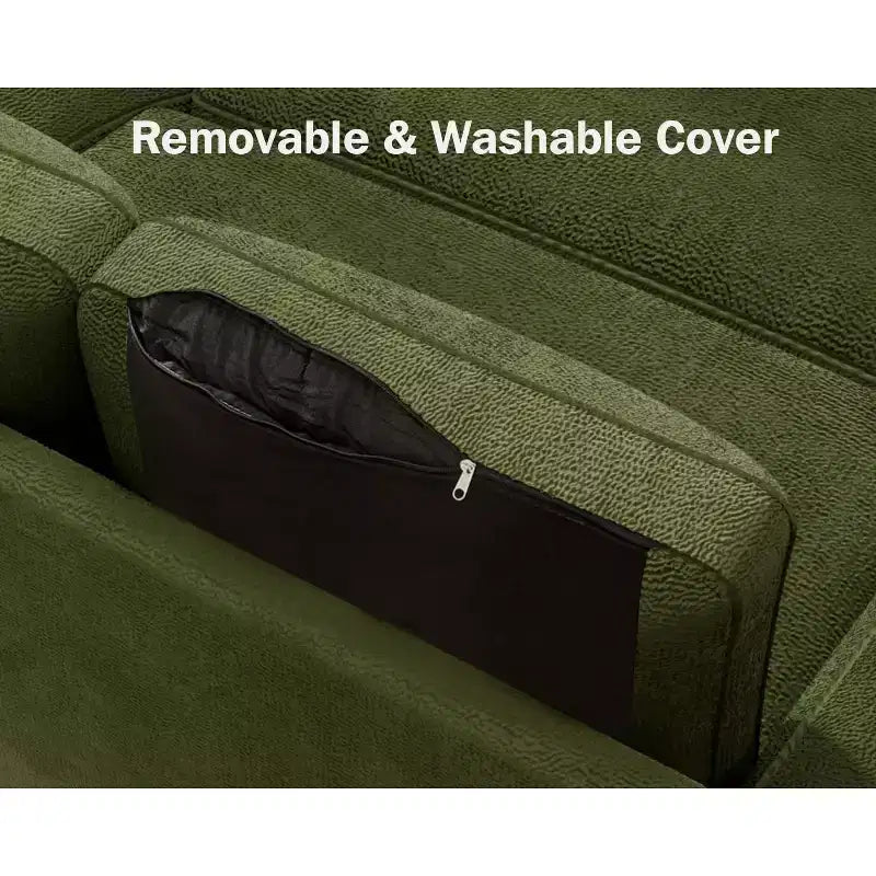 Dyonery 81 divano letto, divano estraibile 2 in 1 con più spazio di archiviazione, divano letto componibile a L con tasche laterali