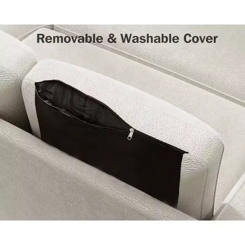 Dyonery 81 divano letto, divano estraibile 2 in 1 con più spazio di archiviazione, divano letto componibile a L con tasche laterali