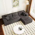 Divano componibile moderno Famapy – Comfort e stile per ambienti contemporanei. Divano letto in cotone compresso senza montaggio con chaise longue.