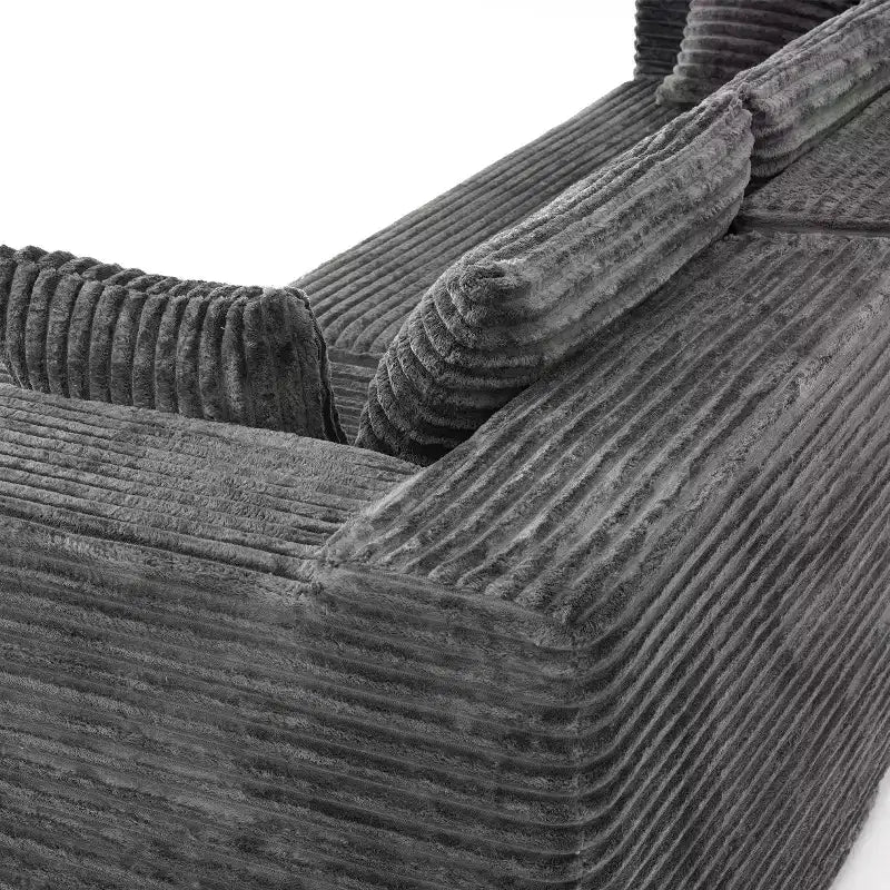 Divano componibile moderno Famapy – Comfort e stile per ambienti contemporanei. Divano letto in cotone compresso senza montaggio con chaise longue.