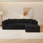 Divano componibile moderno Famapy – Comfort e stile per ambienti contemporanei. Divano letto in cotone compresso senza montaggio con chaise longue.