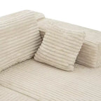 Divano componibile moderno Famapy – Comfort e stile per ambienti contemporanei. Divano letto in cotone compresso senza montaggio con chaise longue.