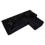 Divano componibile moderno Famapy – Comfort e stile per ambienti contemporanei. Divano letto in cotone compresso senza montaggio con chaise longue.