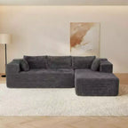 Divano componibile moderno Famapy – Comfort e stile per ambienti contemporanei. Divano letto in cotone compresso senza montaggio con chaise longue.