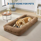 GustoWave 64,9'' Divano Letto Pigro Regolabile a 5 Posizioni, Letto Imbottito per Persone e Cani, Sedia a Sdraio Pieghevole da Terra