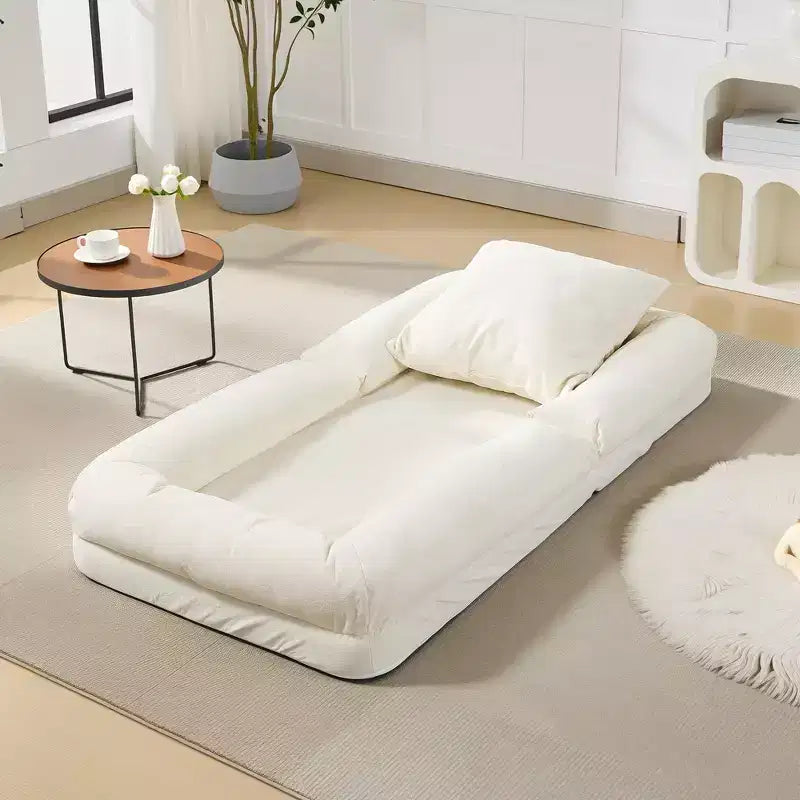 GustoWave 64,9'' Divano Letto Pigro Regolabile a 5 Posizioni, Letto Imbottito per Persone e Cani, Sedia a Sdraio Pieghevole da Terra