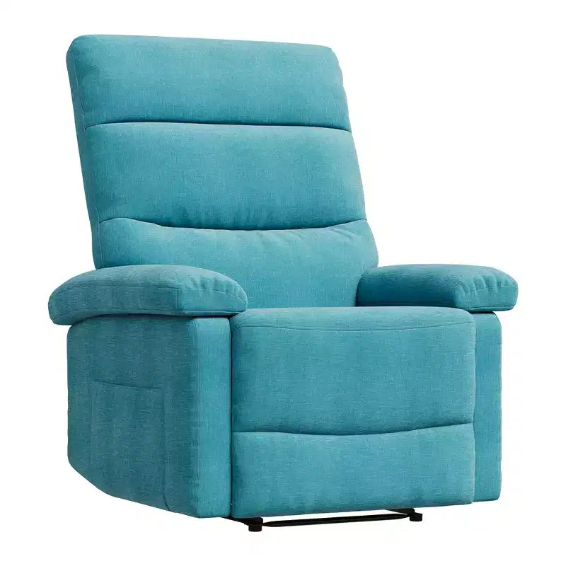 COZONY Poltrona reclinabile per adulti, reclinabile manuale in tessuto con tasca laterale, divano singolo ergonomico regolabile per piccoli soggiorni, camerette, camere da letto