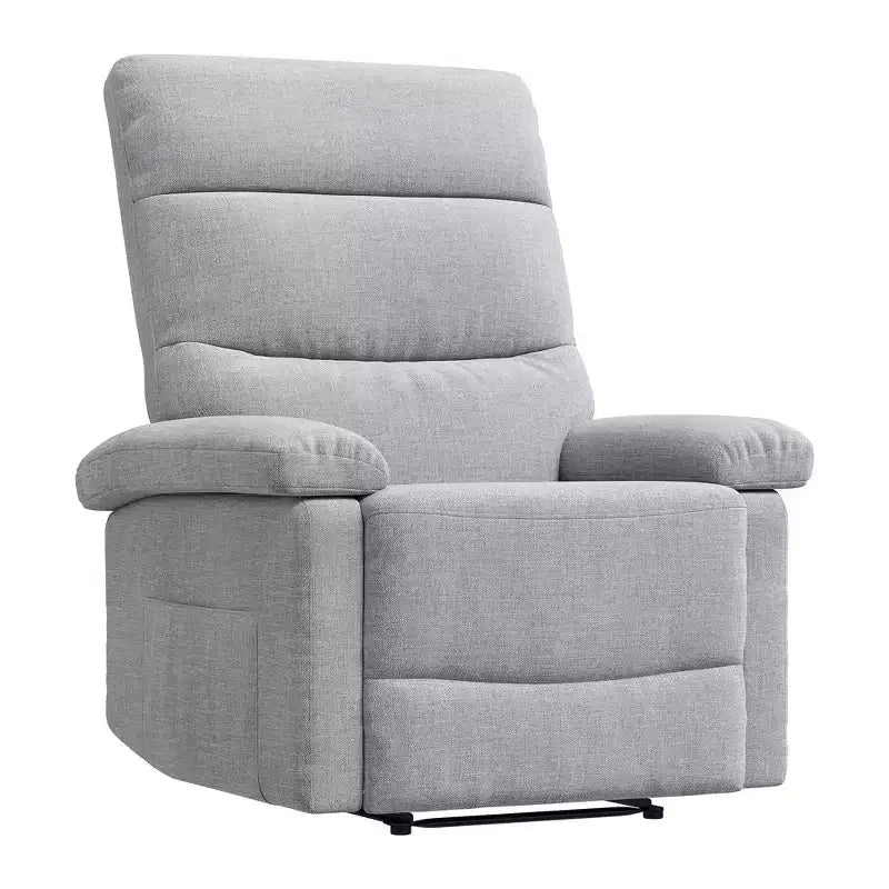 COZONY Poltrona reclinabile per adulti, reclinabile manuale in tessuto con tasca laterale, divano singolo ergonomico regolabile per piccoli soggiorni, camerette, camere da letto