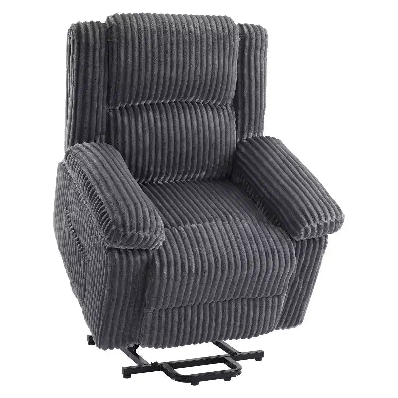 Poltrona Reclinabile con Sollevamento Elettrico, Calore e Massaggio, Recliner Elettrico con Sedile Imbottito e 2 Tasche Laterali, Poltrona Singola per Soggiorno