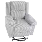 Poltrona Reclinabile con Sollevamento Elettrico, Calore e Massaggio, Recliner Elettrico con Sedile Imbottito e 2 Tasche Laterali, Poltrona Singola per Soggiorno