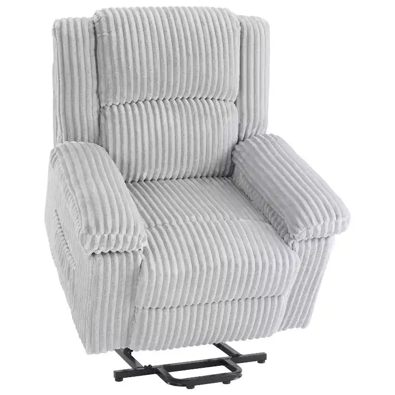 Poltrona Reclinabile con Sollevamento Elettrico, Calore e Massaggio, Recliner Elettrico con Sedile Imbottito e 2 Tasche Laterali, Poltrona Singola per Soggiorno