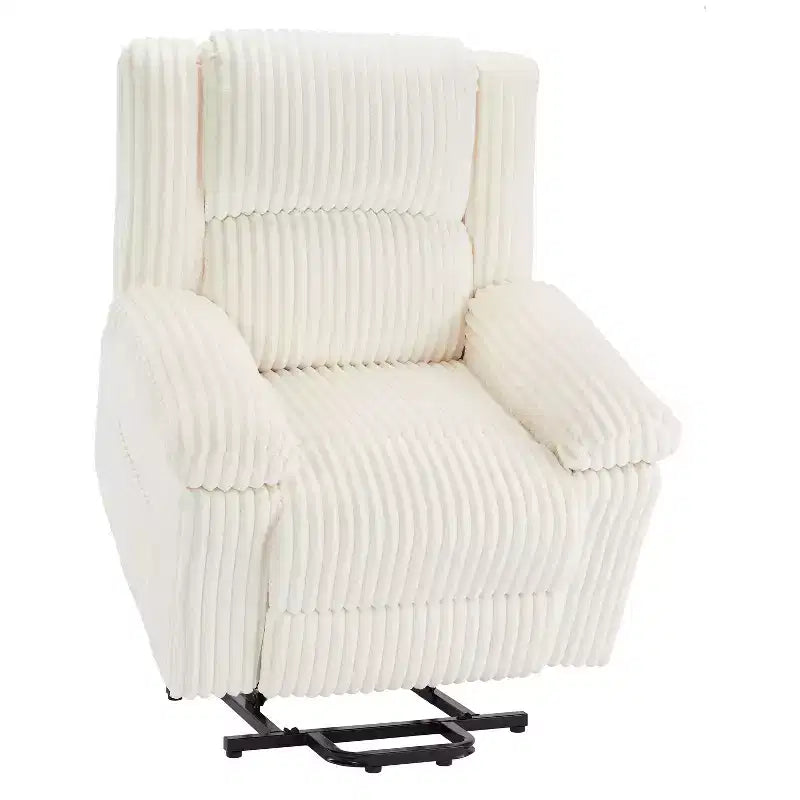 Poltrona Reclinabile con Sollevamento Elettrico, Calore e Massaggio, Recliner Elettrico con Sedile Imbottito e 2 Tasche Laterali, Poltrona Singola per Soggiorno