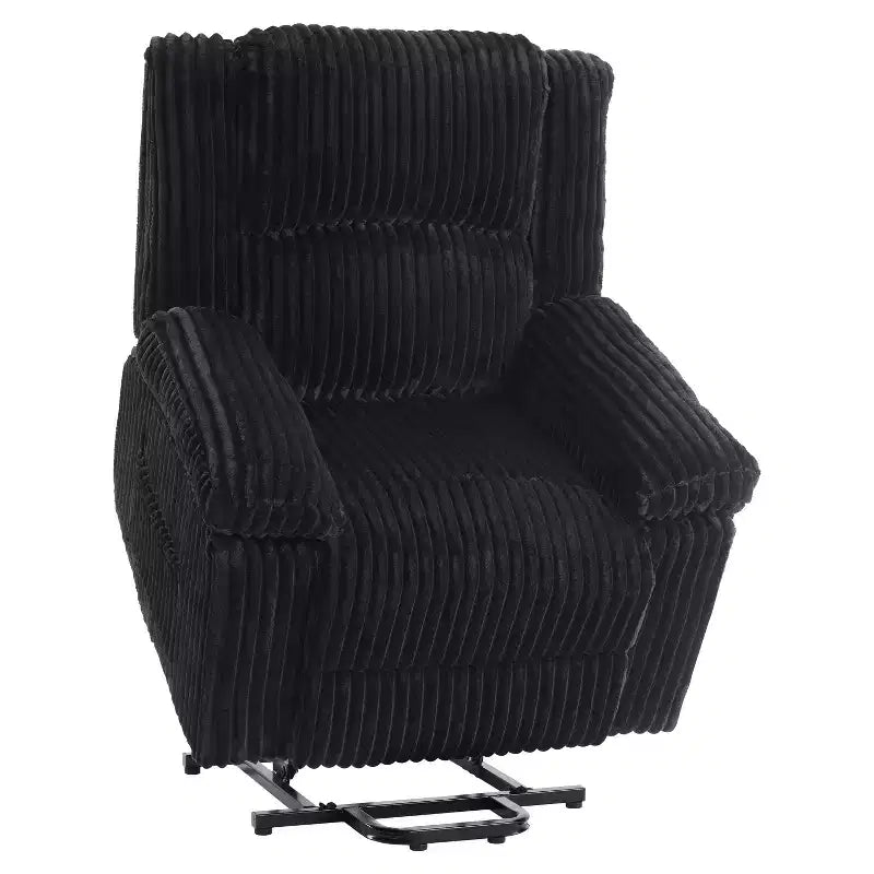 Poltrona Reclinabile con Sollevamento Elettrico, Calore e Massaggio, Recliner Elettrico con Sedile Imbottito e 2 Tasche Laterali, Poltrona Singola per Soggiorno